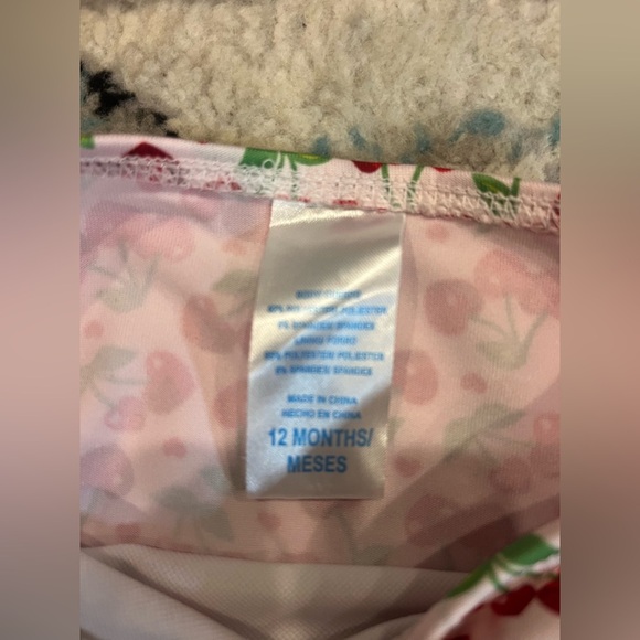 Kids Cherry Print Bikini Set Sz 12 month - Picture 5 of 6